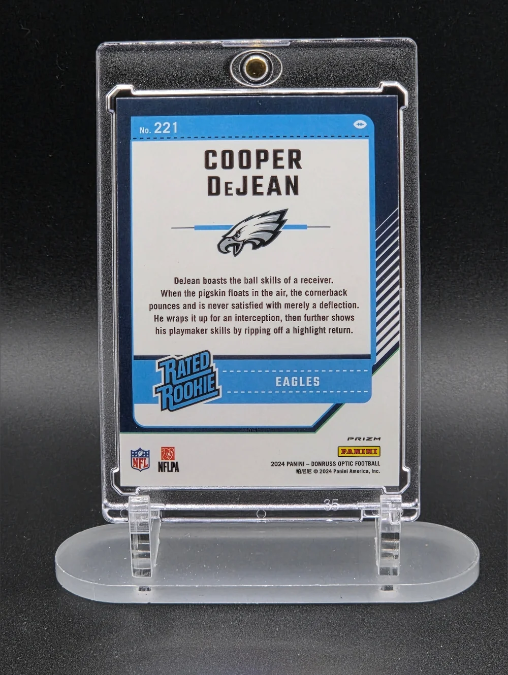 Cooper DeJean 2024 Donruss Optic Rated(Silver) Rookie – Philadelphia Eagles - Picture 2 of 2